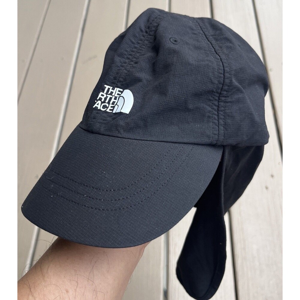 The North Face Horizon Sunshield Hat Black S/M UPF 40+ Neck Cape Hiking Outdoor
